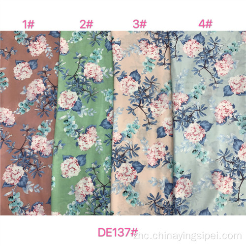 人造丝粘苏打印库存批量织物foral poplin